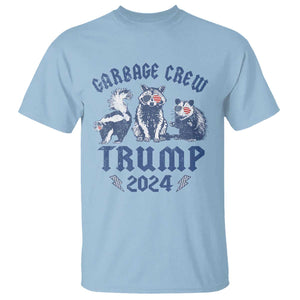Trump 2024 T Shirt Garbage Crew Team Trash Raccoon Opossum Rat TS09 Light Blue Print Your Wear