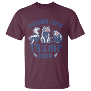 Trump 2024 T Shirt Garbage Crew Team Trash Raccoon Opossum Rat TS09 Maroon Print Your Wear