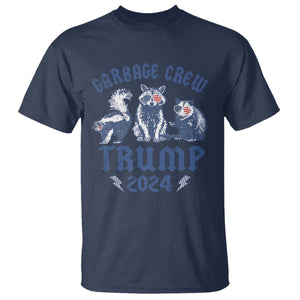Trump 2024 T Shirt Garbage Crew Team Trash Raccoon Opossum Rat TS09 Navy Print Your Wear
