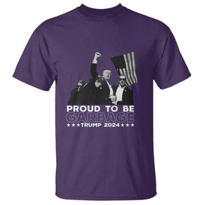 Trump 2024 T Shirt Proud To Be Garbage TS09 Purple Print Your Wear