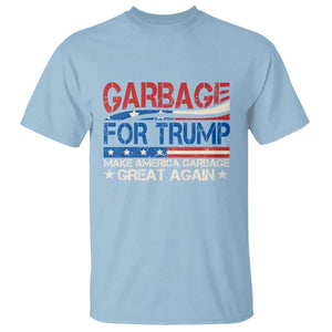 Trump 2024 T Shirt Garbage For Trump Make America Garbage Great Again TS09 Light Blue Print Your Wear