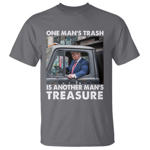 Trump Garbage Truck 2024 T Shirt One Man's Trash Is Another Man's Treasure TS09 Charcoal Print Your Wear