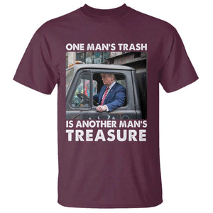 Trump Garbage Truck 2024 T Shirt One Man's Trash Is Another Man's Treasure TS09 Maroon Print Your Wear