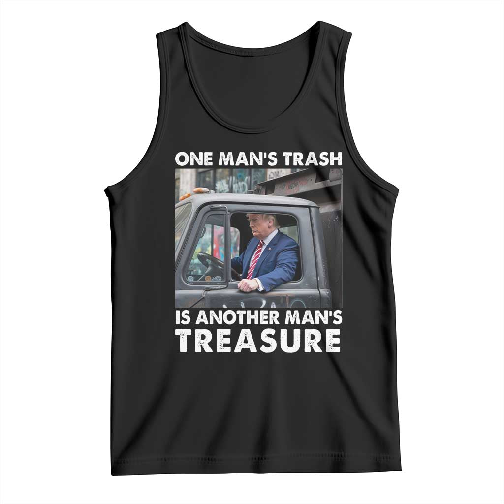 Trump Garbage Truck 2024 Tank Top One Man's Trash Is Another Man's Treasure TS09 Black Print Your Wear
