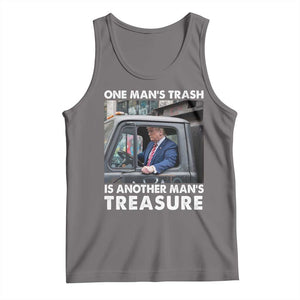 Trump Garbage Truck 2024 Tank Top One Man's Trash Is Another Man's Treasure TS09 Deep Heather Print Your Wear