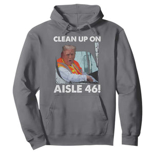 Trump Garbage Truck 2024 Hoodie Clean Up On Aisle 46 TS09 Charcoal Print Your Wear