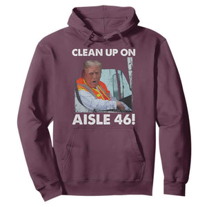 Trump Garbage Truck 2024 Hoodie Clean Up On Aisle 46 TS09 Maroon Print Your Wear