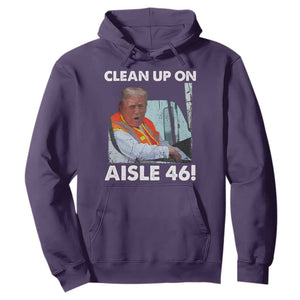 Trump Garbage Truck 2024 Hoodie Clean Up On Aisle 46 TS09 Purple Print Your Wear