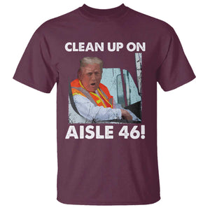 Trump Garbage Truck 2024 T Shirt Clean Up On Aisle 46 TS09 Maroon Print Your Wear
