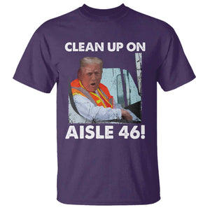 Trump Garbage Truck 2024 T Shirt Clean Up On Aisle 46 TS09 Purple Print Your Wear