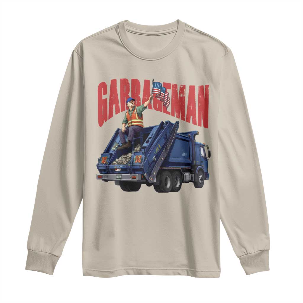 Garbageman Trump Garbage Truck 2024 Long Sleeve Shirt TS09 Sand Print Your Wear