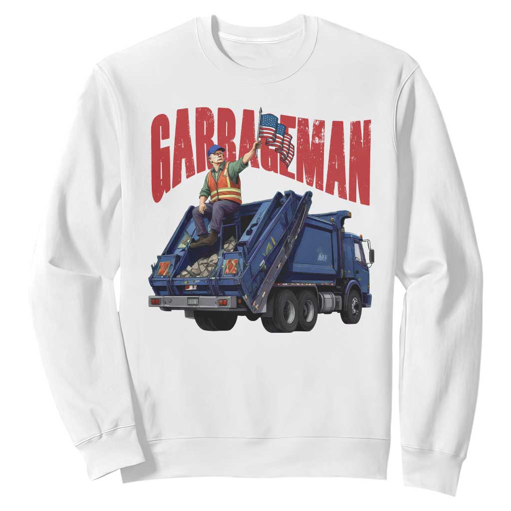 Garbageman Trump Garbage Truck 2024 Sweatshirt TS09 White Print Your Wear
