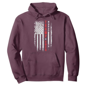 Trump 2024 Hoodie Winning US President American Flag Patriotic TS09 Maroon Print Your Wear