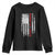 Kamala 2024 Youth Sweatshirt Harris Winning US President American Flag Patriotic TS09 Black Print Your Wear