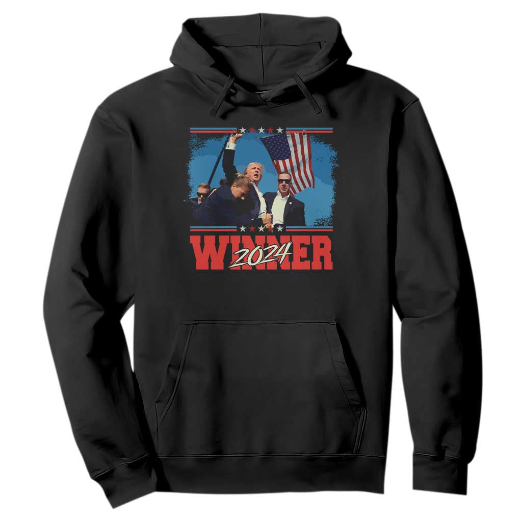 Trump 2024 Hoodie Winner US President American Patriotic TS09 Black Print Your Wear