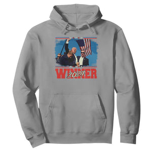 Trump 2024 Hoodie Winner US President American Patriotic TS09 Sport Gray Print Your Wear