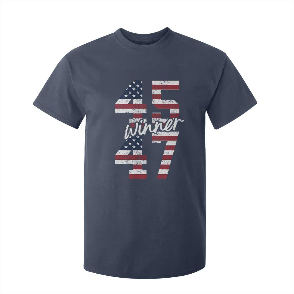 Trump 2024 T Shirt For Kid Winner 45 47 US President American Patriotic TS09 Navy Print Your Wear
