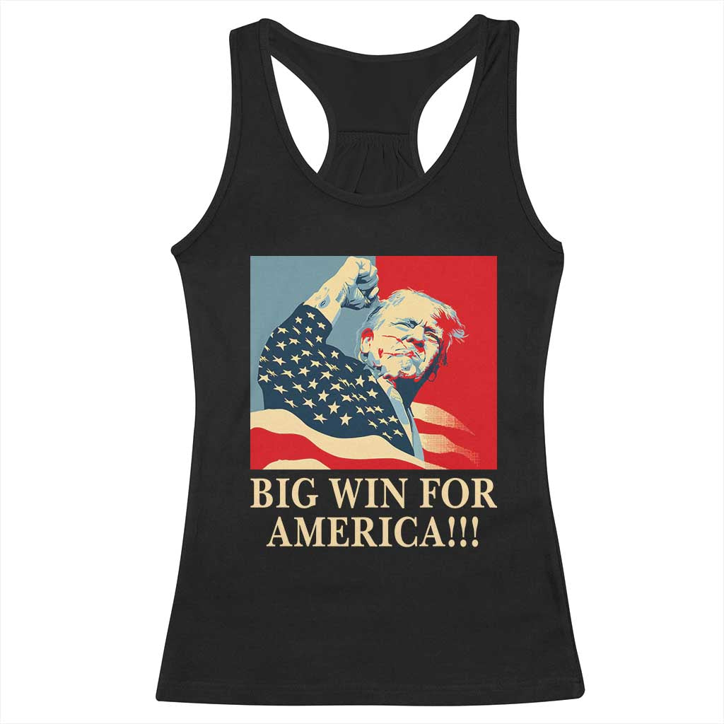 Trump Won 2024 Racerback Tank Top Big Win For America TS09 Black Print Your Wear