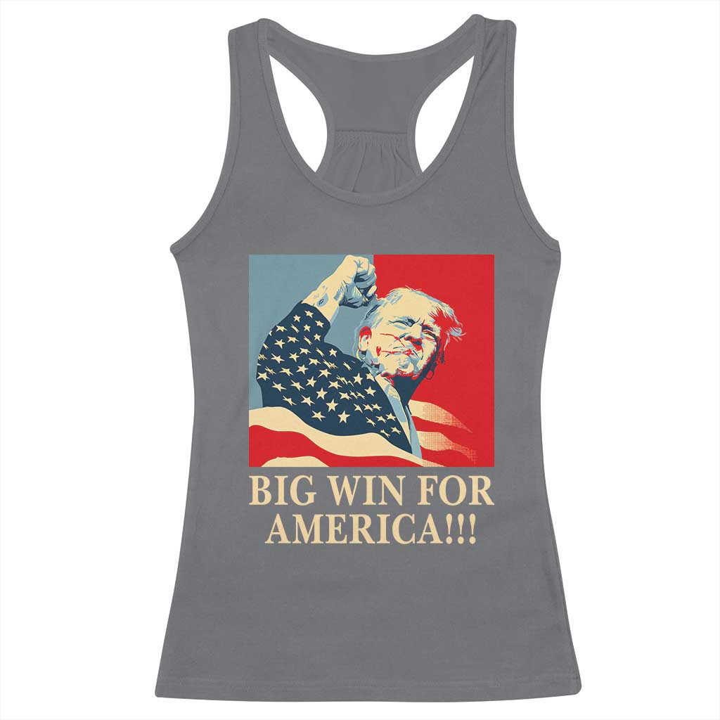 Trump Won 2024 Racerback Tank Top Big Win For America TS09 Charcoal Print Your Wear