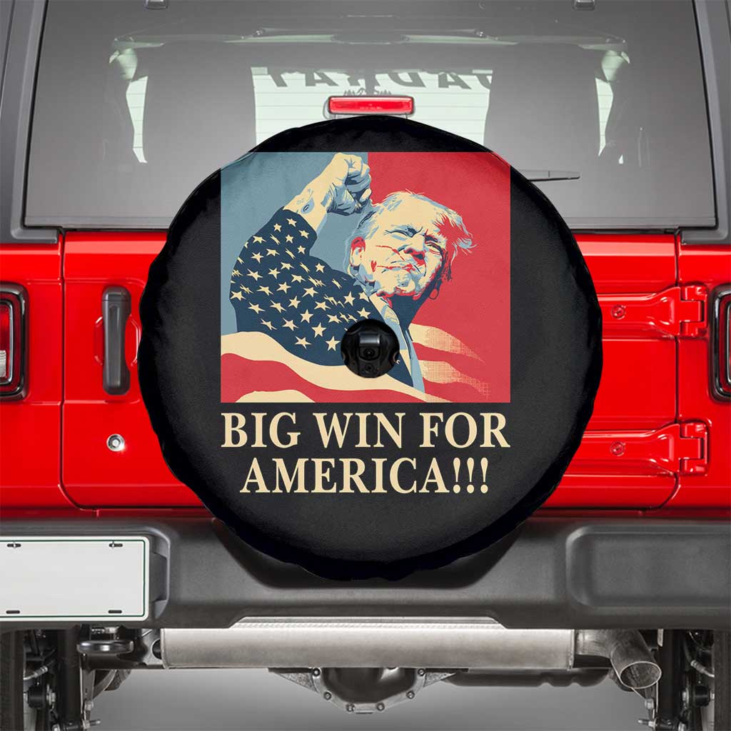 Trump Won 2024 Spare Tire Cover Big Win For America TS09 Black Print Your Wear
