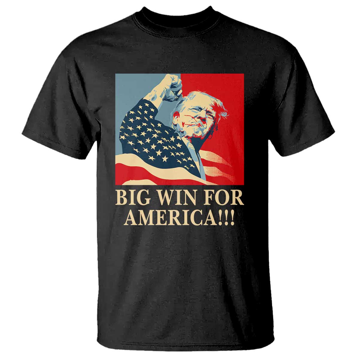 Trump Won 2024 T Shirt Big Win For America TS09 Black Print Your Wear