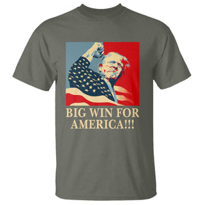 Trump Won 2024 T Shirt Big Win For America TS09 Military Green Print Your Wear
