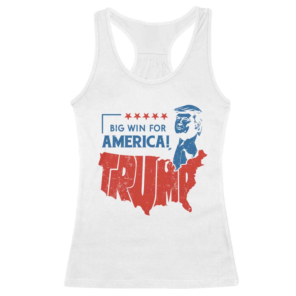 Trump Won 2024 Racerback Tank Top Big Win For America Patriotic TS09 White Print Your Wear