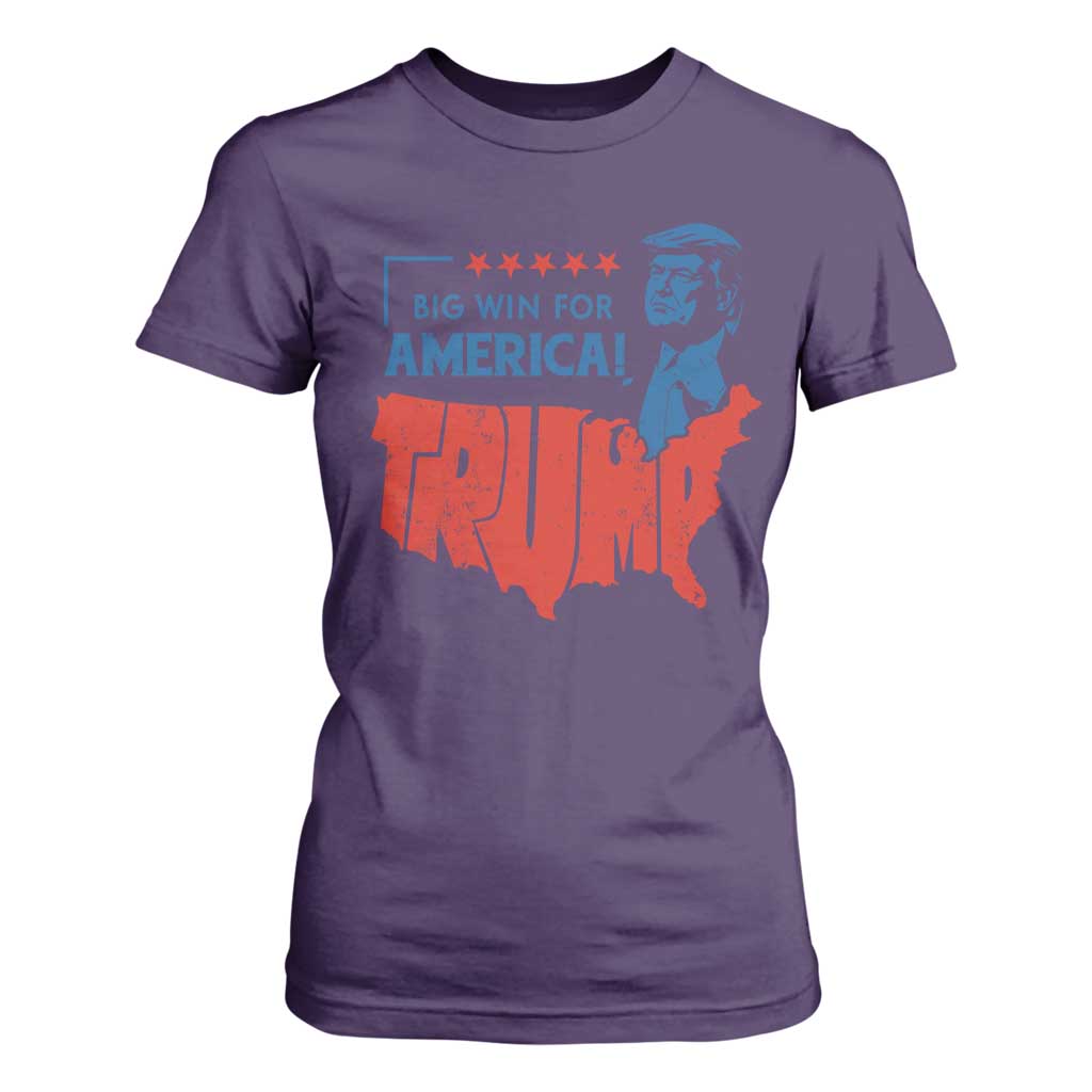 Trump Won 2024 T Shirt For Women Big Win For America Patriotic TS09 Purple Print Your Wear