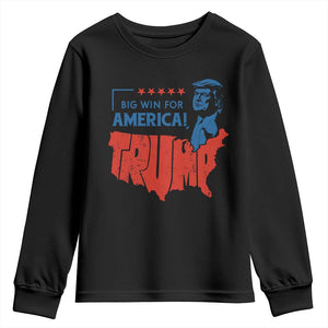 Trump Won 2024 Youth Sweatshirt Big Win For America Patriotic TS09 Black Print Your Wear