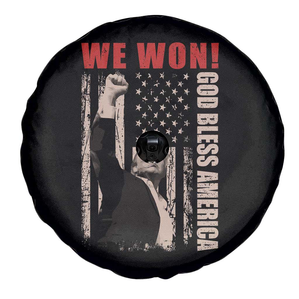 Trump 2024 Spare Tire Cover We Won God Bless America TS09 Print Your Wear