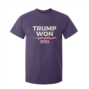 Trump Won 2024 T Shirt For Kid US President American Firework Patriotic TS09 Purple Print Your Wear