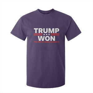 Trump Won 2024 T Shirt For Kid The Whole World Knows It TS09 Purple Print Your Wear