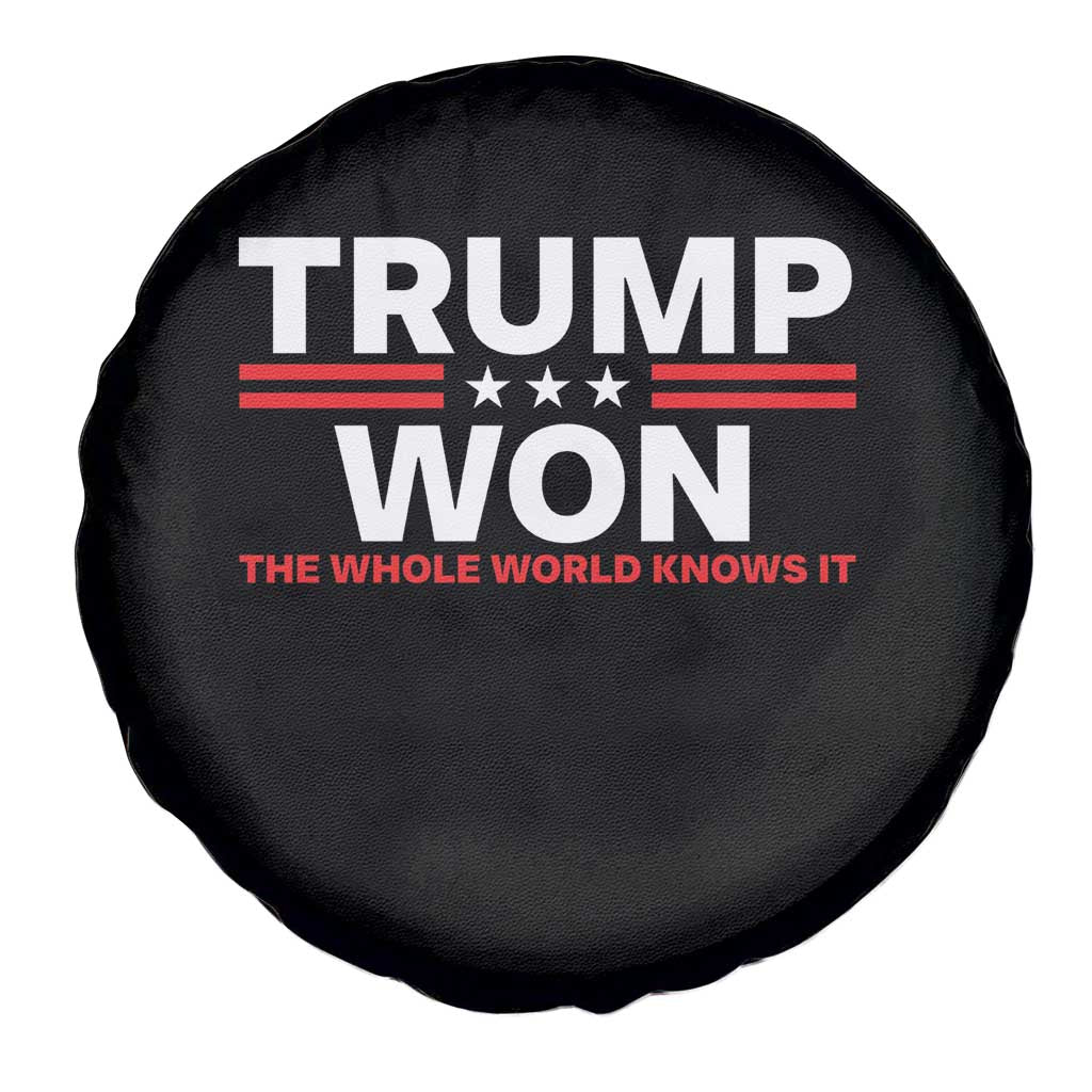 Trump Won 2024 Spare Tire Cover The Whole World Knows It TS09 Print Your Wear