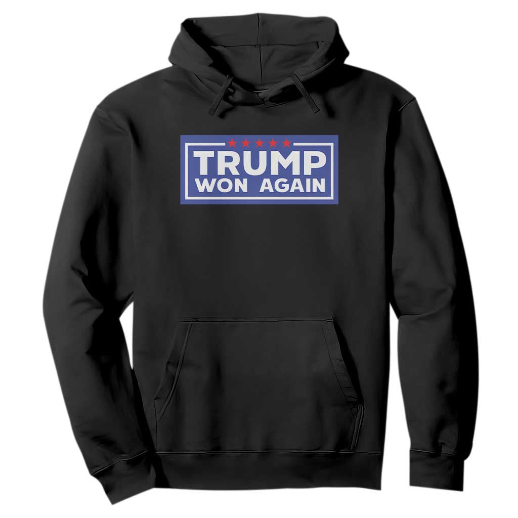 Trump Won Again 2024 Hoodie TS09 Black Print Your Wear