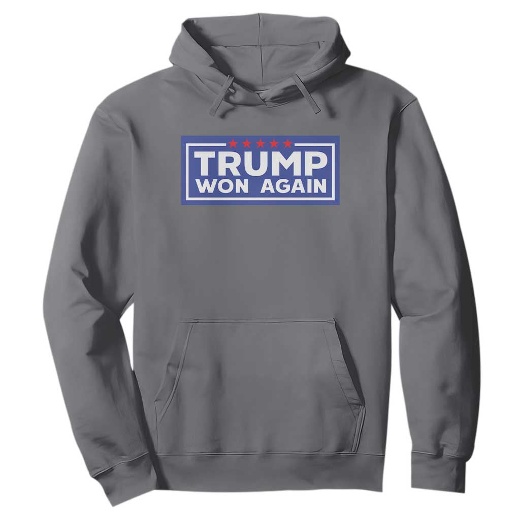 Trump Won Again 2024 Hoodie TS09 Charcoal Print Your Wear