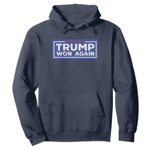 Trump Won Again 2024 Hoodie TS09 Navy Print Your Wear