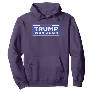 Trump Won Again 2024 Hoodie TS09 Purple Print Your Wear