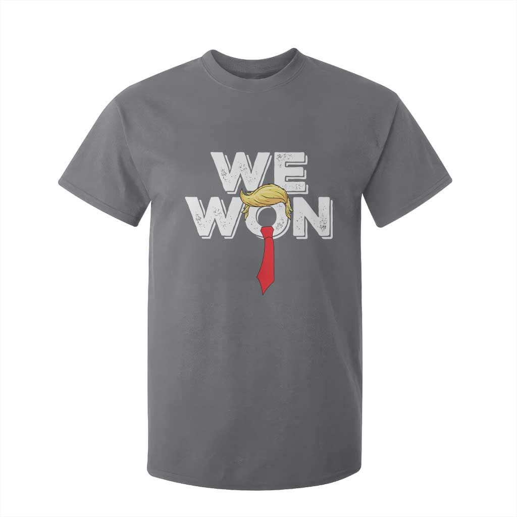 Funny Trump Won 2024 T Shirt For Kid 47th President American Patriotic TS09 Charcoal Print Your Wear