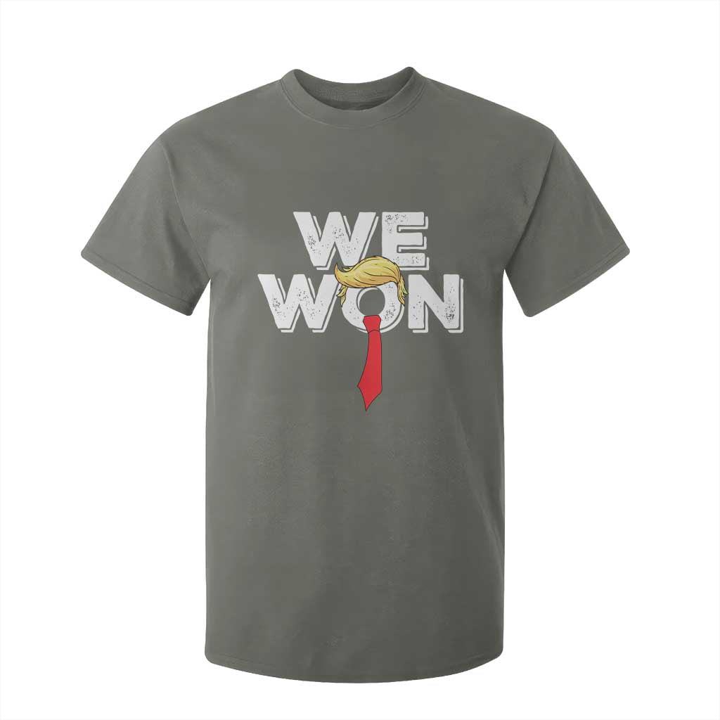 Funny Trump Won 2024 T Shirt For Kid 47th President American Patriotic TS09 Military Green Print Your Wear