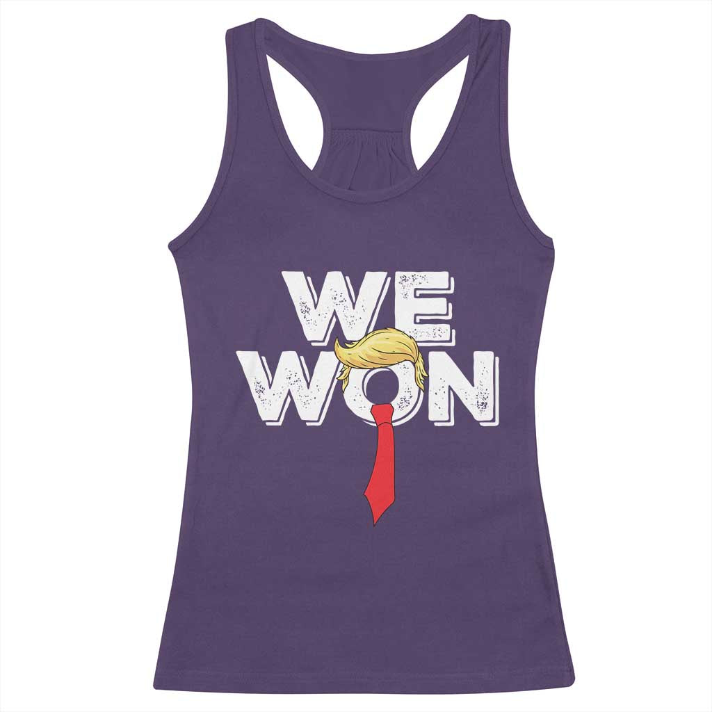 Funny Trump Won 2024 Racerback Tank Top 47th President American Patriotic TS09 Purple Print Your Wear