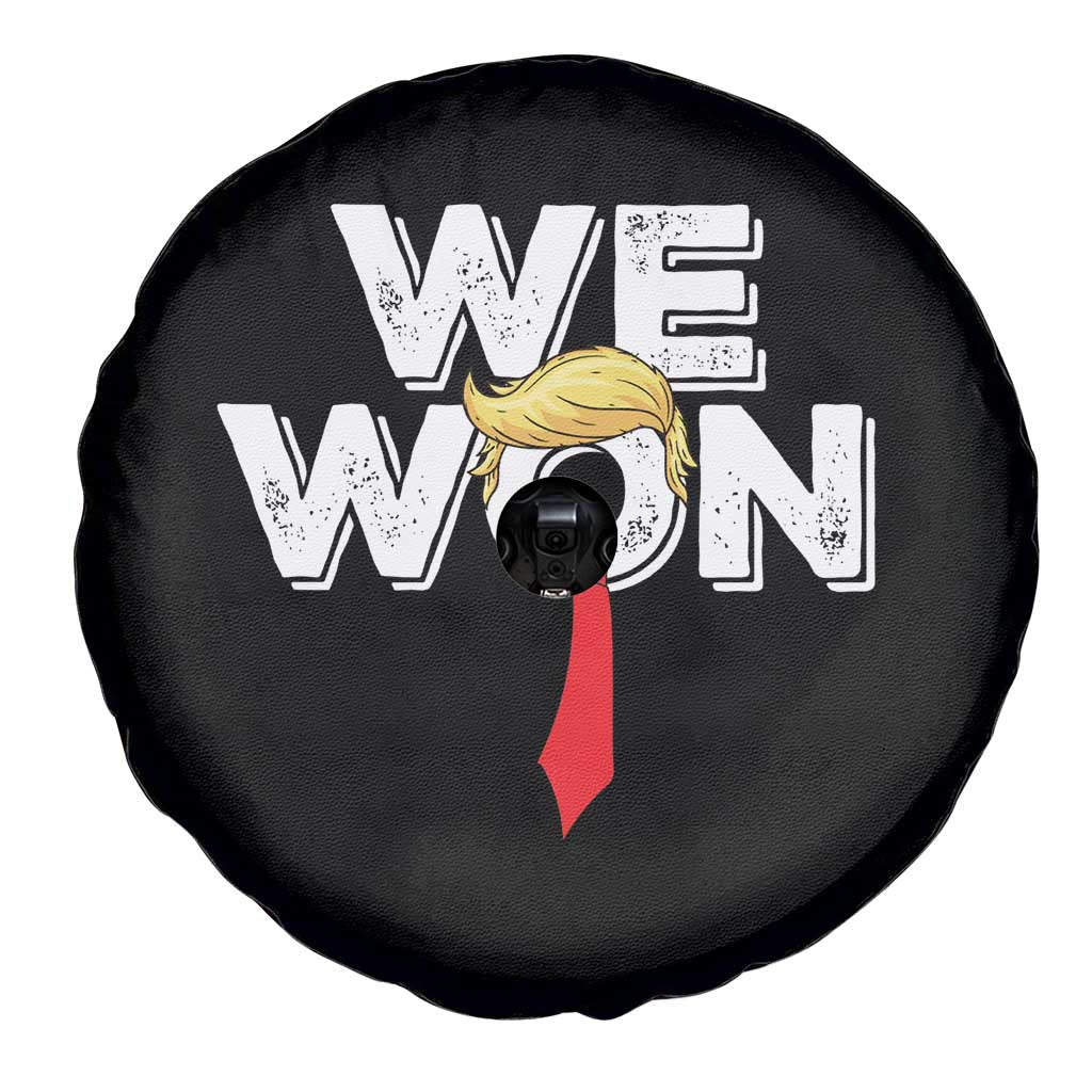 Funny Trump Won 2024 Spare Tire Cover 47th President American Patriotic TS09 Print Your Wear