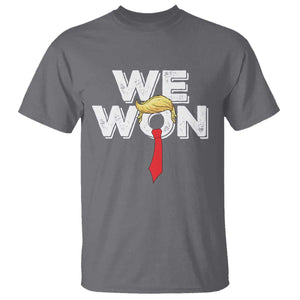 Funny Trump Won 2024 T Shirt 47th President American Patriotic TS09 Charcoal Print Your Wear