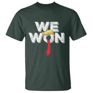 Funny Trump Won 2024 T Shirt 47th President American Patriotic TS09 Dark Forest Green Print Your Wear