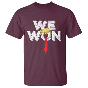 Funny Trump Won 2024 T Shirt 47th President American Patriotic TS09 Maroon Print Your Wear