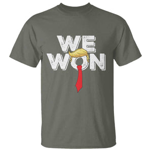 Funny Trump Won 2024 T Shirt 47th President American Patriotic TS09 Military Green Print Your Wear