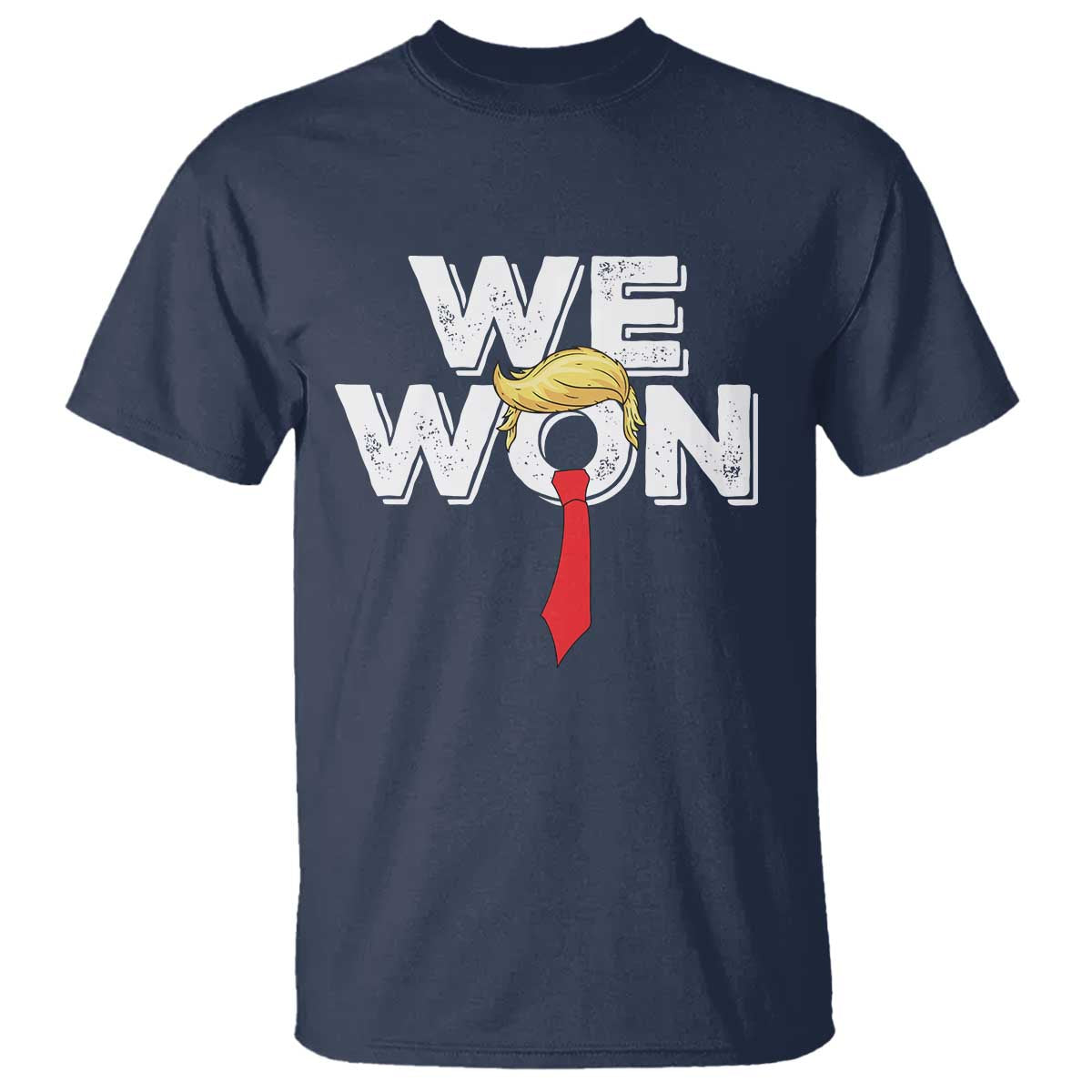 Funny Trump Won 2024 T Shirt 47th President American Patriotic TS09 Navy Print Your Wear