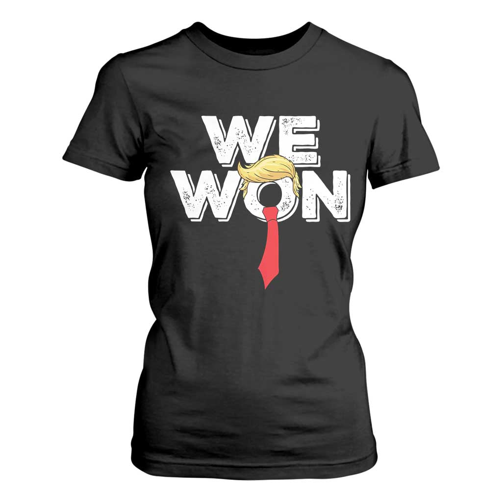 Funny Trump Won 2024 T Shirt For Women 47th President American Patriotic TS09 Black Print Your Wear
