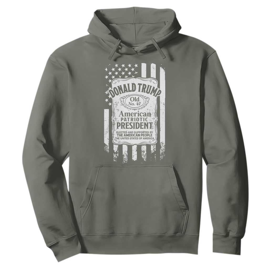 Trump 2024 Hoodie Old No.47 American Patriotic President TS09 Military Green Print Your Wear