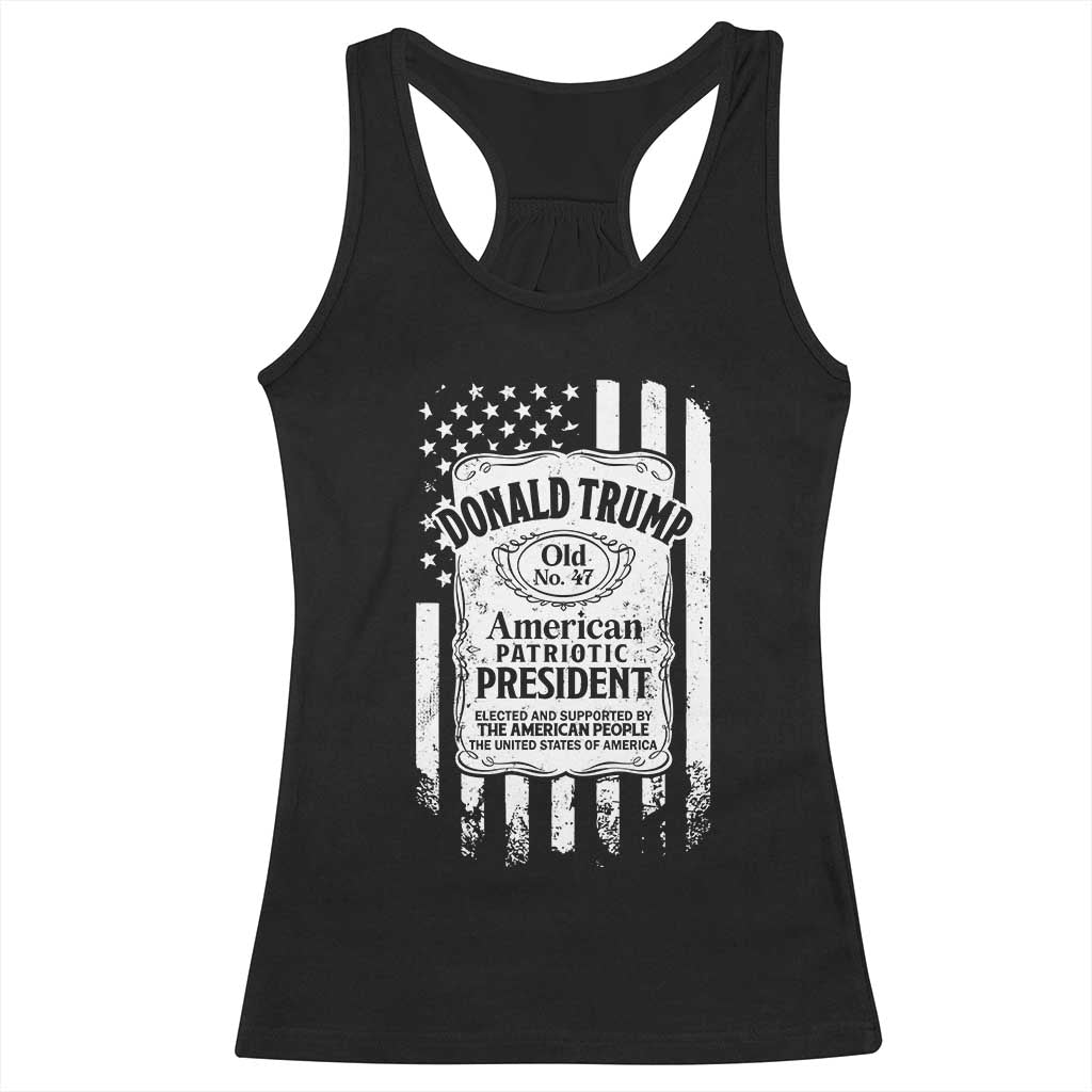 Trump 2024 Racerback Tank Top Old No.47 American Patriotic President TS09 Black Print Your Wear