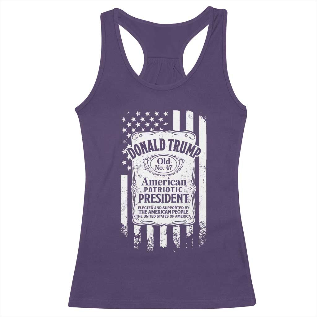 Trump 2024 Racerback Tank Top Old No.47 American Patriotic President TS09 Purple Print Your Wear